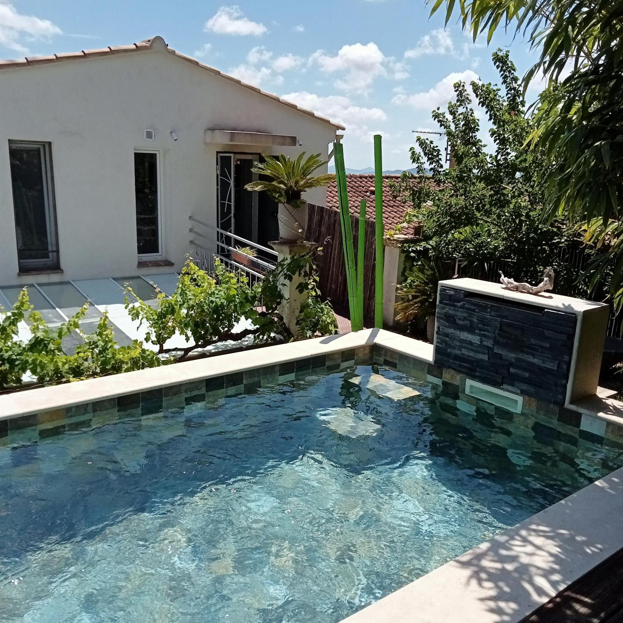 Logement De Charme Avec Piscine Et Jacuzzi Carnoules  Esterno foto
